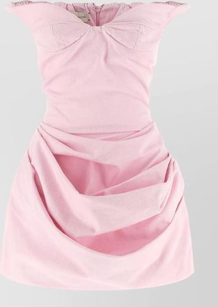 Magda Butrym off shoulder ruffled detail midi dress