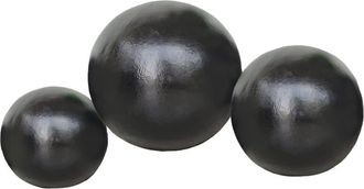 Wanda Collection Trío de bolas decorativas diseñas negras