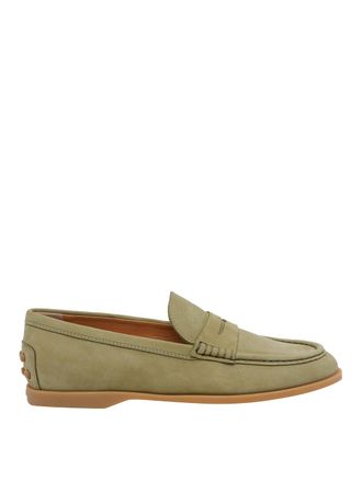 Tod's Tods Green Suede Loafers