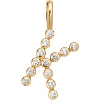 Made by Mary CZ Poppy Charm in Gold Vermeil Initial K at Nordstrom