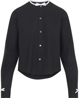 Moschino Bow Jacket - Dames - Zomerjassen - Zwart - XS - Katoen - Jassen