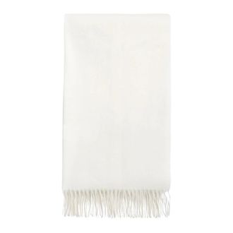 Barbour Winter Scarves, female, White, Size: ONE SIZE Soft and Smooth Wool Scarf with Tassel Hem