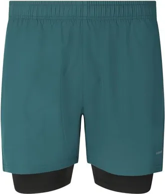ENDURANCE Kros 2-in-1 Shorts Laufshorts f&uuml;r Herren | blau/t&uuml;rkis