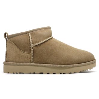 UGG Classic Ultra Mini Suede Womens Ankle Boots - UK 7 - US 9 Women - EU 40 - Sand - Size:UK 7