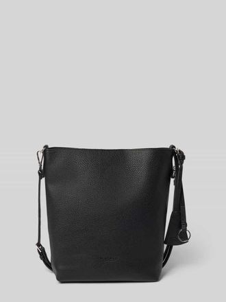 Seidenfelt Manufaktur Hobo Bag mit Logo-Pr&auml;gung Modell LOHJA in Black, Gr&ouml;&szlig;e 1