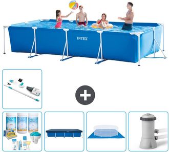 Intex Piscina Con Estructura Rectangular - 450x220x84 Cm - 7-piezas S21134