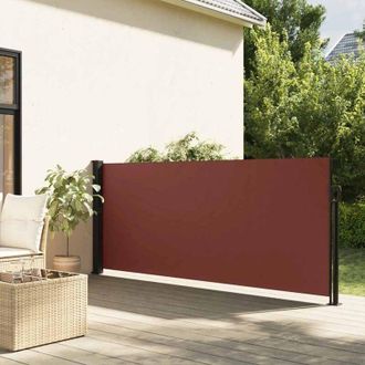 vidaXL Toldo Lateral Retr&aacute;ctil Marr&oacute;n 140x500 Cm Vidaxl