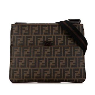 Fendi Pre-owned Cross Body Bags, female, Brown, Size: ONE SIZE Pre-owned Canvas Crossbody Bag