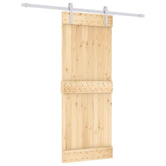 vidaXL Puerta Corredera Natural Y Blanco 80 X 210 Cm Vidaxl