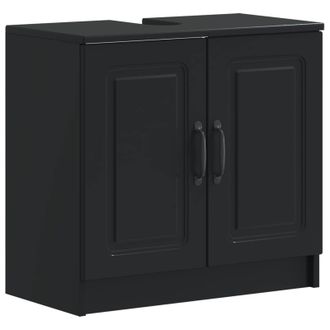 vidaXL Mueble De Lavabo Para Ba&ntilde;o Utrecht Negro 59,5 X 31,5 X 59 Cm Vidaxl
