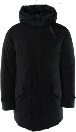 Woolrich Polar High Collar Parka - Heren - Winterjassen - Blauw - S - Katoen - Jassen