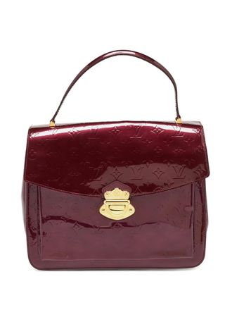 Louis Vuitton monogram patent-leather tote bag - Red