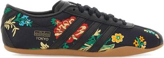 adidas floral-embroidered lace-up sneakers - Black
