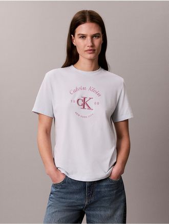 Calvin Klein Jeans Calvin Klein Womens Varsity Crest Logo Tee - Blue - XL
