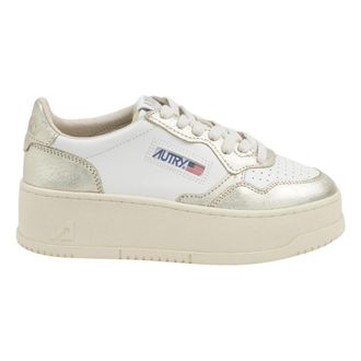 Autry Medalist Platform Sneakers - Dames - Sneakers - Wit - 40 EU - Katoen - Schoenen
