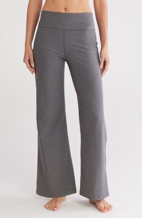 Beyond Yoga Space Dye Wide Leg Pants in Soft Umber Heather at Nordstrom Rack, Size X-Large