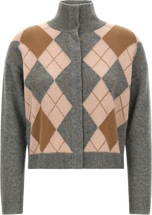 Max Mara Pacche Cardigan - Dames - Truien - Grijs - Maat: XS Wol