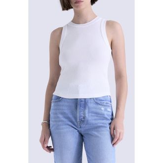 Pistola Denim Nissi Rib Tank in Soft White at Nordstrom, Size X-Small