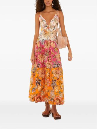 Farm Rio Ligia Floral-print Maxi Dress