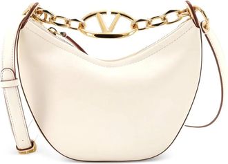 Valentino Garavani Vlogo Moon Leather Mini hobo bag - Bianco