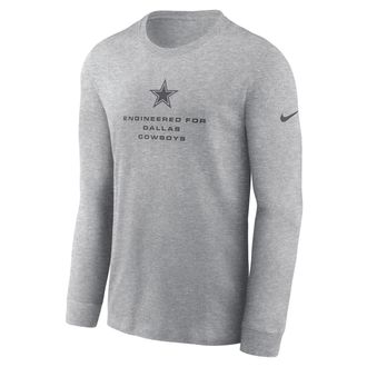 Nike Dallas Cowboys Team Issue Nike Mens Dri-FIT NFL Long-Sleeve T-Shirt in Grey | 02EW06G7RD-ZSZ