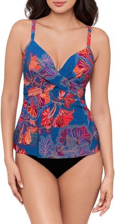 Miraclesuit Decoupage Allura Underwire Tankini Top in Multi at Nordstrom, Size 14