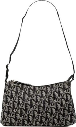Dior Pre-owned Shoulder Bags, female, Black, Size: ONE SIZE Pre-owned Vintage Canvas Shoulder Bag