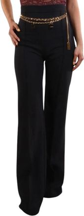 Elisabetta Franchi Trousers > Wide Trousers - female - Elisabetta Franchi - Wide Trousers - Black - 3XL - Trousers