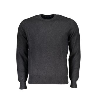 North Sails Mens Crew Neck Jumper Classic Fit - Dark Grey Cotton - Size X-Large