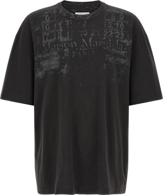 Maison Margiela Black Graphic Crew Neck T-Shirt