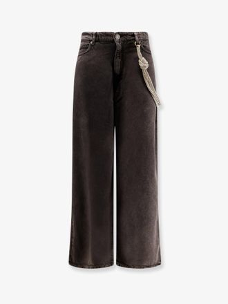 Pinko Jeans Lauryn in bull denim con corda gioiello amovibile - PINKO - gender_Woman