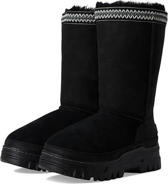 UGG Classic Tall Trailgazer Womens Boots Black : 11 B - Medium, Leather/Suede