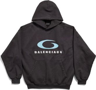 Balenciaga Hoodies, male, Black, XL, Loop Sports Icon Hoodie