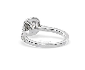 The Diamond Store Elizabeth Lab Diamond Halo Engagement Ring 18K White Gold 1.00ct F/VS1