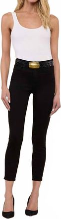 L'agence Margot Cropped Skinny Jean In Noir