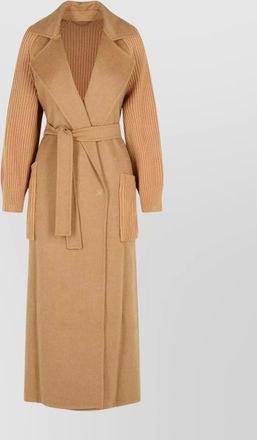 Max Mara wrap coat with belt and pockets