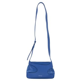 Ferragamo Ferragamo Mini Cut-Out Detailed Shoulder Bag in Blue Calf Leather