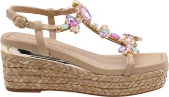 Alma En Pena Dragon Sandaal - Dames - Sleehakken - Beige - 41 EU - Schoenen