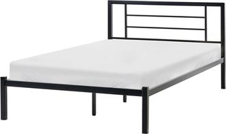 Beliani Bed Metal CUSSET 120 x 200 cm (EU Small Double) Black