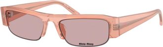 Miu Miu MU B07S Zonnebril - unisex - Zonnebrillen - Roze - 51 MM - Accessoires