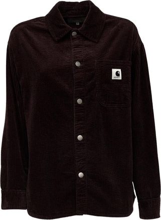Carhartt Work in Progress Corduroy Button-Up Shirt - Dames - Overhemden - Bruin - XS - Katoen - Overhemden