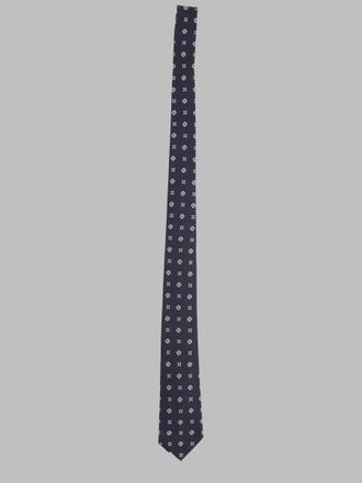 Saint Laurent Jacquard Silk Necktie - Blue
