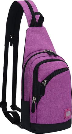 Generic Men Women Outdoor Single Shoulder Bag Zipper Crossbody Bag Cycling Sports Bag Chest Bag Mountaineering Travel Small Backpack Lunch Bag with Shoulder S