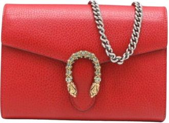 Gucci Red Calfskin Mini Dionysus Wallet on Chain