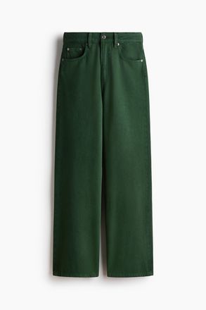 H&M Wide High Jeans - Green