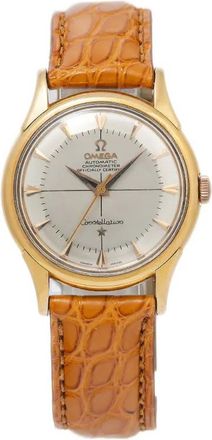 Omega Constellation 34mm - men - Calf Leather/18kt Rose Gold - One Size - White