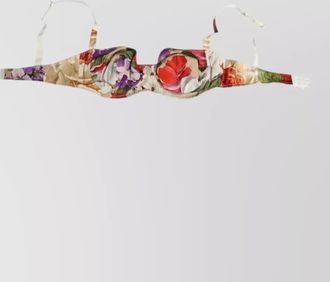 Dolce & Gabbana silk floral print balconette bra