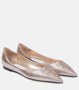 Jimmy Choo London Love glitter ballet flats