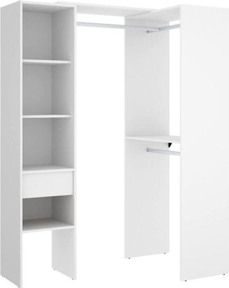 Dmora Gran Armario Biaina, Muebles de dormitorio, Vestidor, Armario de ropa, 98x42 h187 cm, Blanco - Dmora