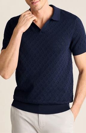 Bonobos Johnny Collar Pointell Knit Polo in Navy at Nordstrom Rack, Size Xx-Large